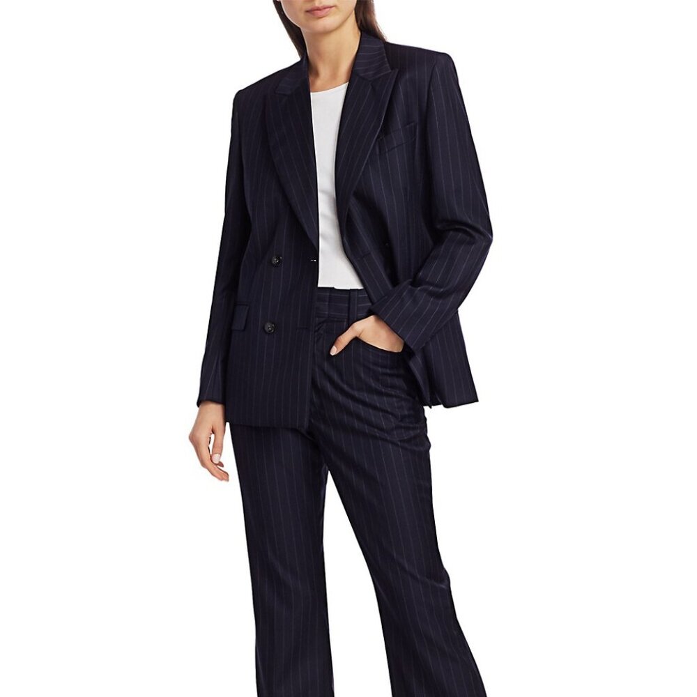 RE/DONE 70s Full Suit in Navy Pinstripe